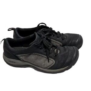 KEEN Presidio II Sneakers Womens 9 Black Gray Hiking Shoes Walking Outdoors VGUC